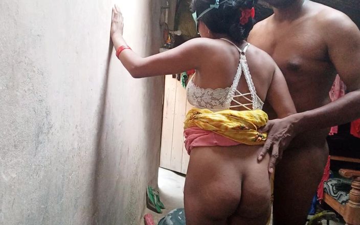 Aishwarya Bhabhi: Natural tits beautiful Indian wife standing hardcore hot sex in...