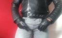 Black mature kinky muscle: Leather Muscle Daddy Delivers Posing Nipple Play Wank Unload