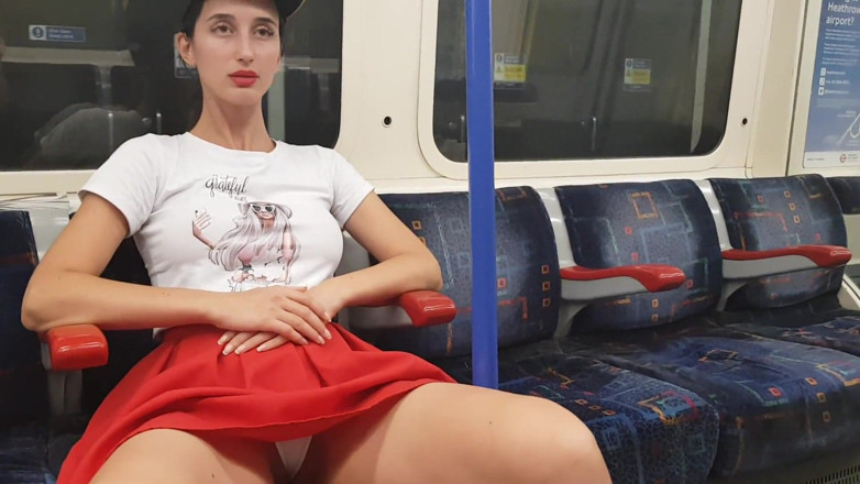 SweetButtocks: The Girl Showed That She Had Under Her Skirt Right...