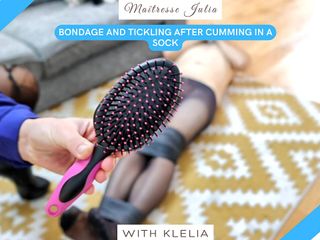 Mistress Julia: Bondage and Tickling After Cumming in a Sock - Maitresse Julia