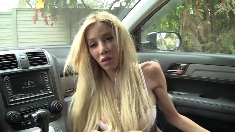 Pure TS and Becoming Femme: Busty Kimber James gives some POV roadhead