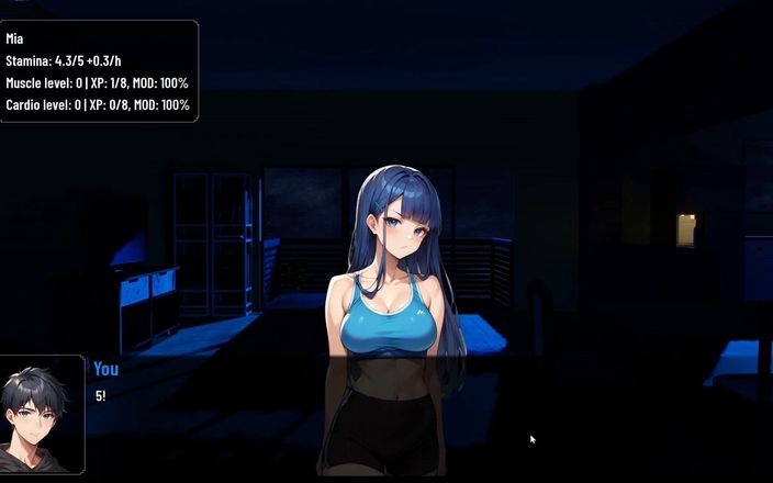 Cum in Futa: Futanari Muskeltillväxt World Femboy Hentai game Ep.3 träning vår nätt...
