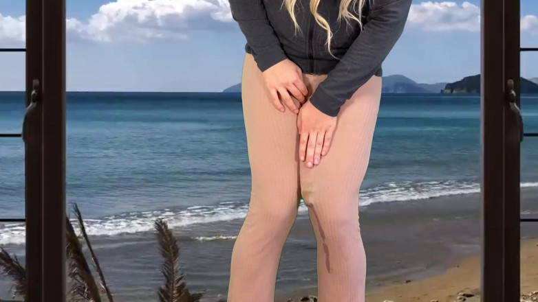 Lucas Nathan King: Shemale con un cazzo enorme sborra sulla spiaggia casa