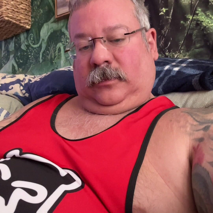 Hand-Free-Daddy-Chub: Pênis grande na barriga grande