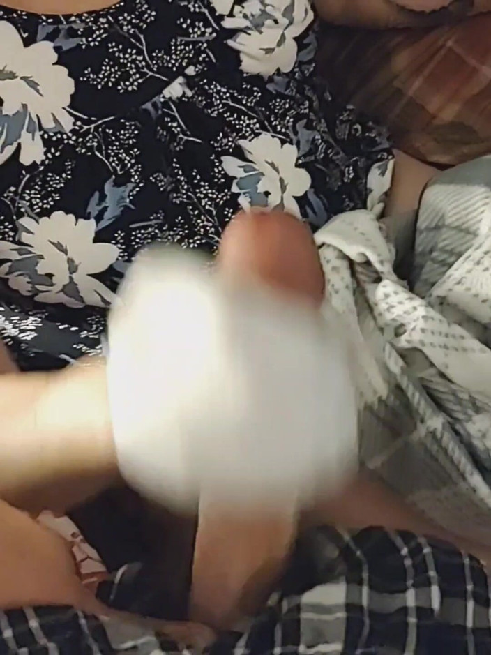 SocksAddict69: 핫한 백인 나이키 발목 양말 핸잡 양말 &amp; 다크 퍼플 양말 풋잡