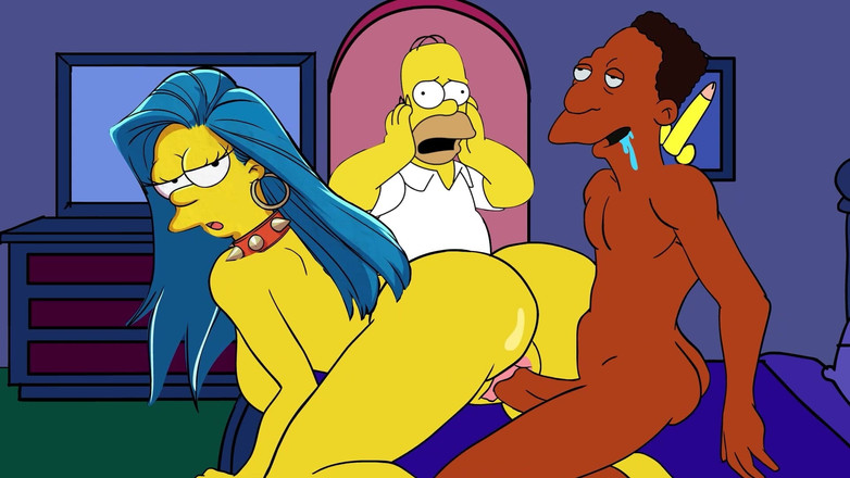 Hot anime xxx: Homer encuentra a su esposa Marge siendo infiel con su...