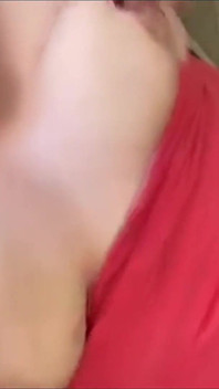 Squeezing My Big Boobs Sucking My Dildo