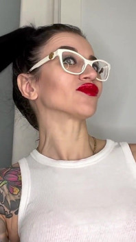 Red Long Nails and Red Lips