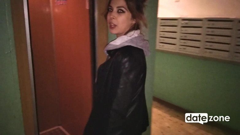 Datezone: Blowjob in elevator then quickie on stairs