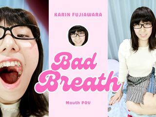 Japan Fetish Fusion: Amateur Karin&#039;s Mouth POV: Mouth and Breath Fetishes with Glasses-wearing...