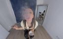 VR smokers HD: Cate McQueen - Smoking in PVC