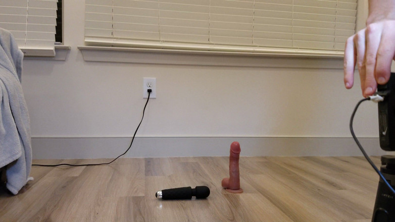 Straight ish Jake Grand: Putting on Chastity Then Riding Dildo