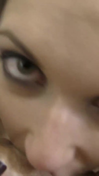 Delicious teen gal gets her face messy