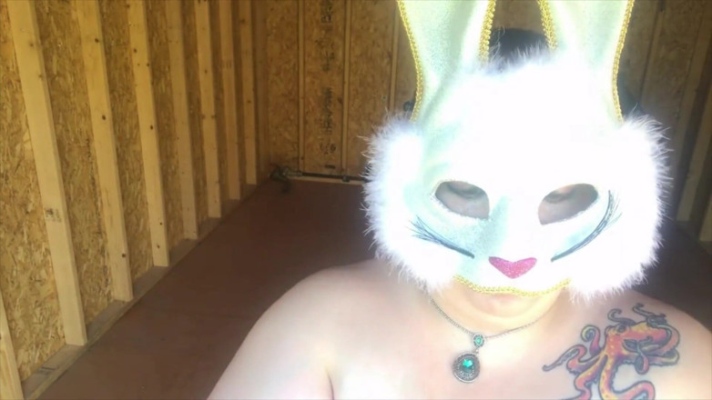 Lyla Switch: Bunny masturbates in the shed