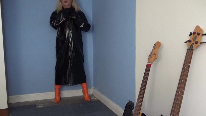 Leather Kirsten: Oranžové kožené boty