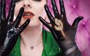 Arya Grander: ASMR video: nitrile gloves and oil - fetish Glaminatrix Arya Grander -...