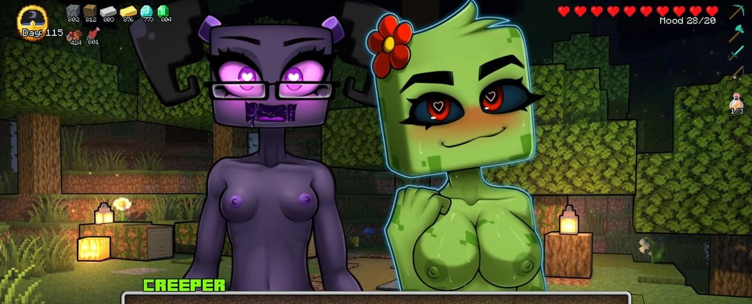 LoveSkySan69: Minecraft Horny Craft - parte 64 Trio Finale Endergirl e Creeper !! por...