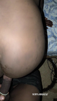 Ebony Babe Getting Fucked in Doggystyle After Visiting His Boyfriend