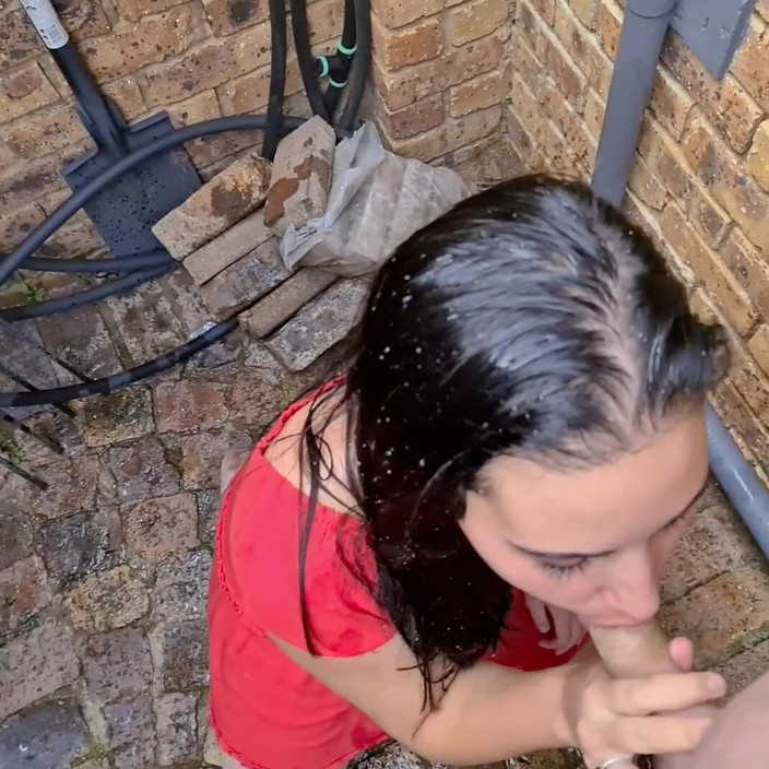 domslutfucker: Tonåring ally mun piss och kuk suger, POV