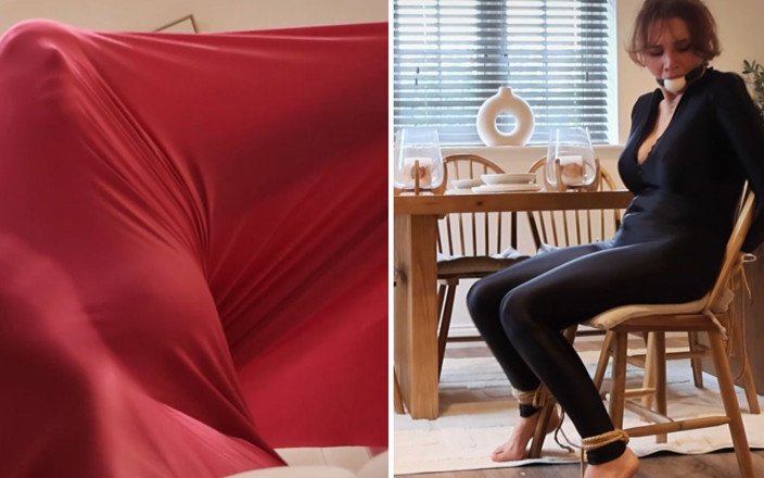 Latina Fetish: Kiki Daniels înfășurată, legată, gâdilată și cu căluș într-un cocon din Elastan de...