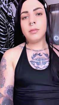 Hot, Tattooed Trans Girl Masturbates and Cums