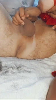 Shaving, Handjob and Ballbusting Me