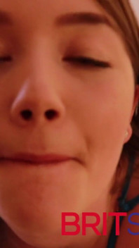 British 18-year-old sucks a fan and eats cum