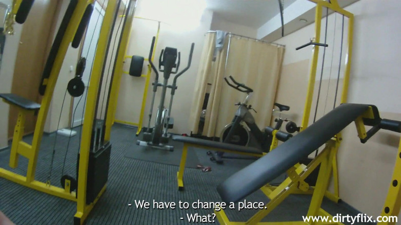 Fucking Glasses: Anal workout in a gym