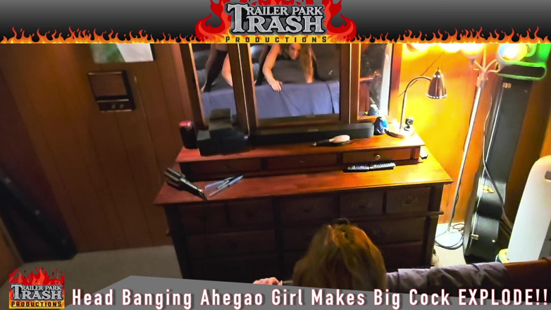 Trailer Park Trash Productions: Head Banging Ahegao Girl Twerks on Huge Cock Until It...