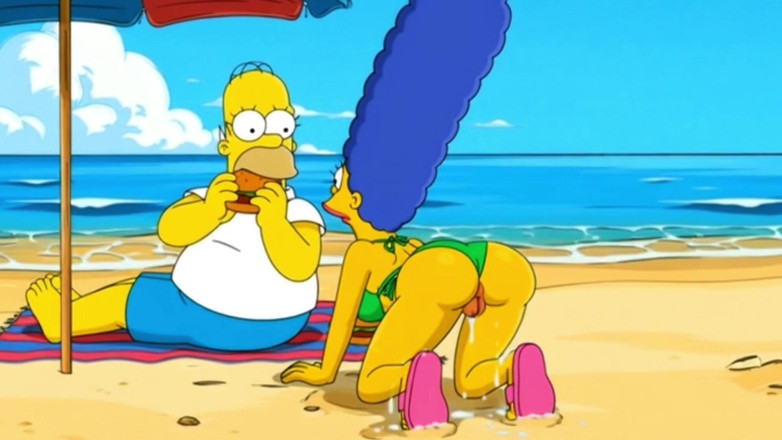 Octopussy Lovers Club: समुद्र तट कुतिया 2: वीर्य से भरी चूत। कार्टून सिम्पसन पैरोडी।