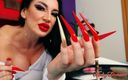 Kinky Domina Christine queen of nails: Sharp Stiletto Nails Tapping on Mirror JOI
