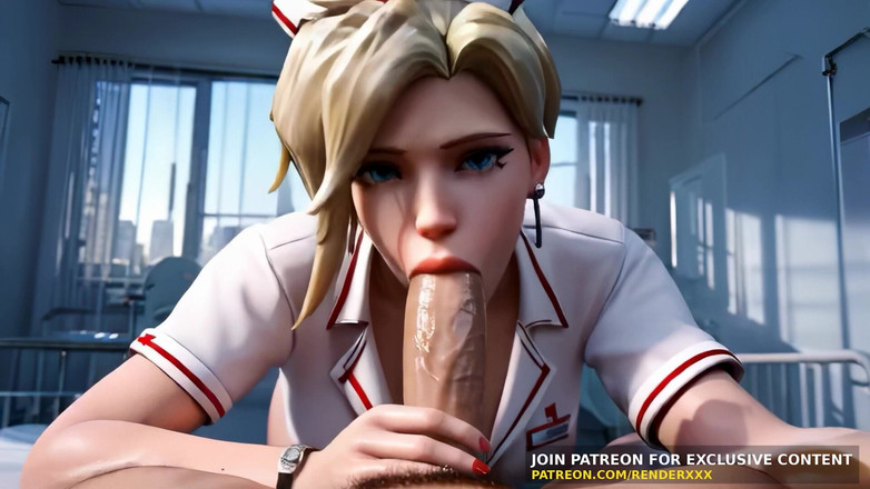 3D-Hentai Games: 3Dアニメーション: オーバーウォッチ - 病院の慈悲看護師制服特別ケア無修正変態