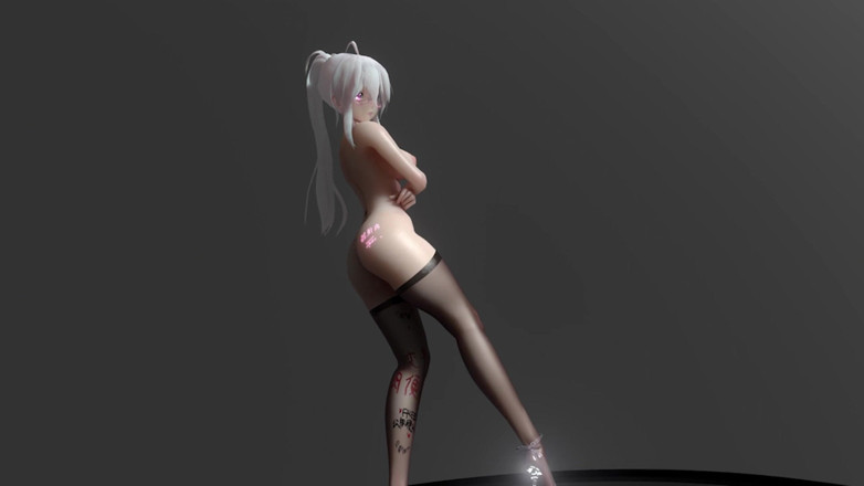 MikuMotion: Wiggle; Lewd Tattoos; Humiliation; Split-crotch Thongs; Shorts; Black Stockings; Explosive...