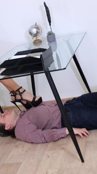 Secretary Making Foot Bitch Out of Her Boss