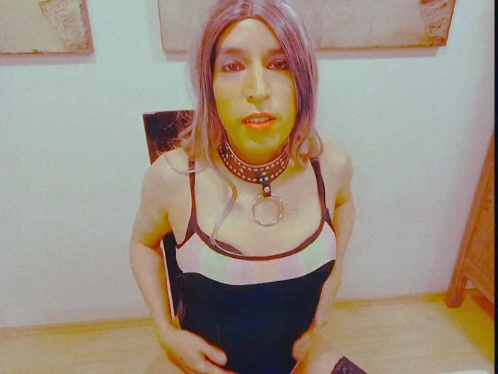 Tammy sissy slave: Sissy Crossdresser Masturbating
