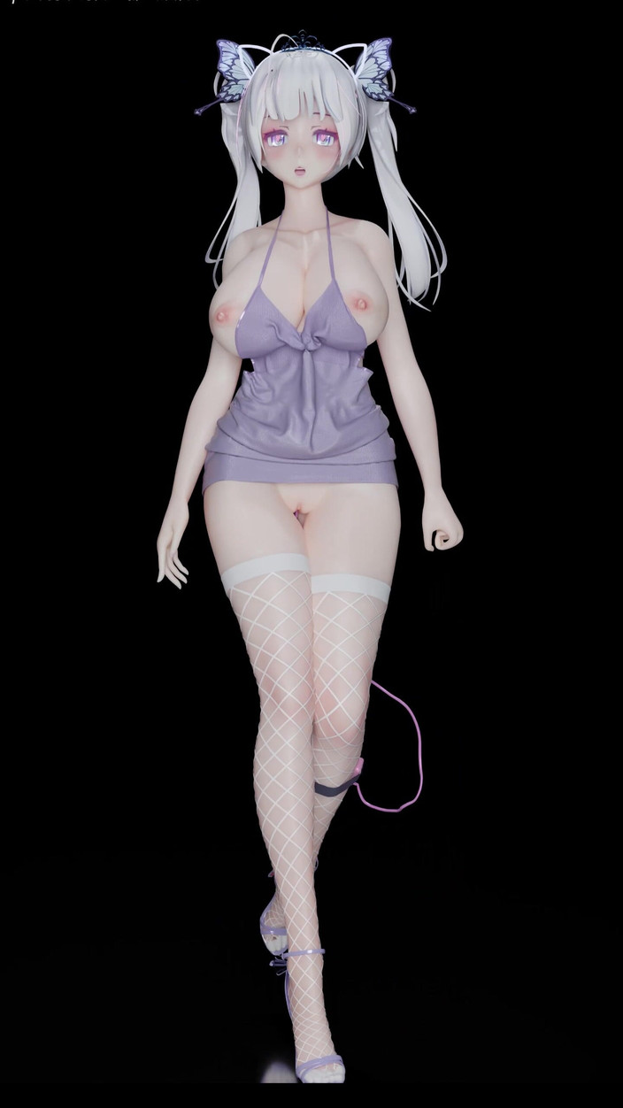 MikuMotion: Exid - medias de rejilla blancas rosas calientes; Tapón trasero; Colas...