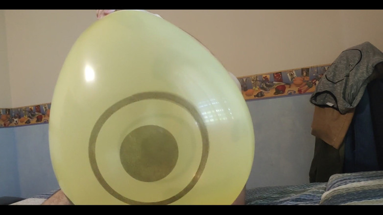 Floatie Boy: Blowing up a Huge Smiley Balloon While Jerking off