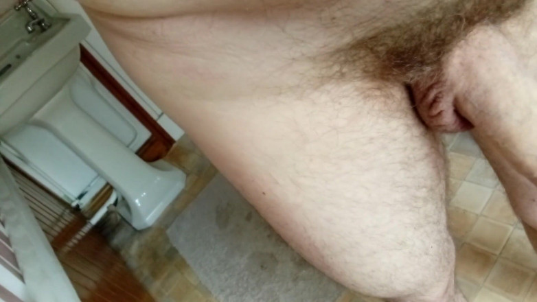 Rockardglans: Rockardglans naked masturbation in friend's bathroom