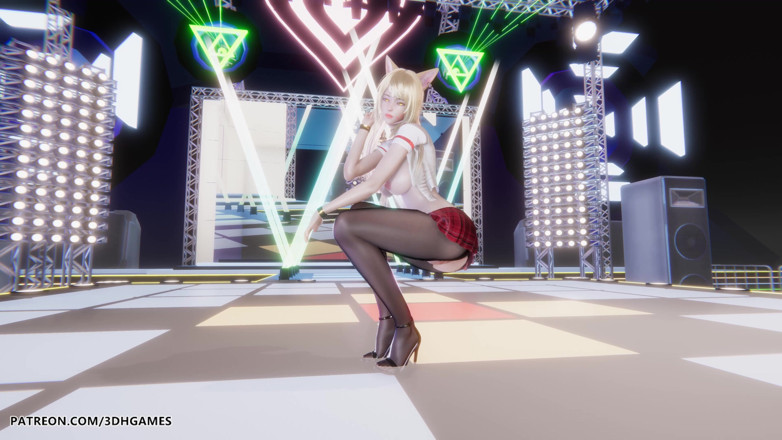 3D-Hentai Games: I Ren - Butt - Ahri Sexy Striptease