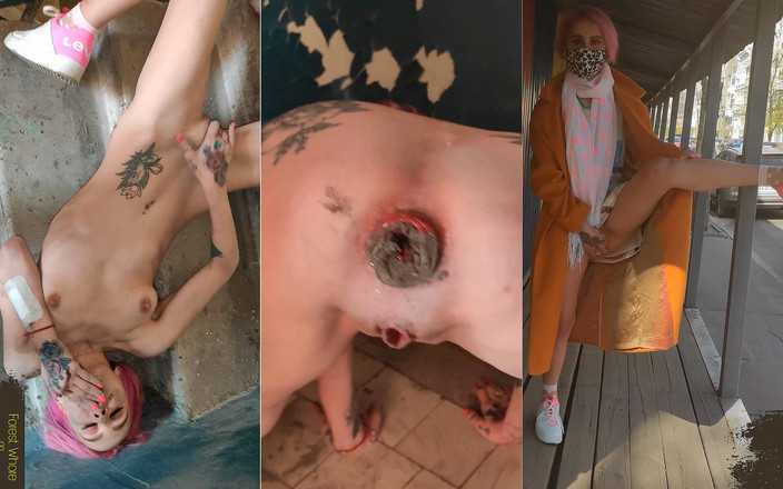 Forest-Whore: 疯狂冒险的公共场合玩耍和极端肮脏的羞辱