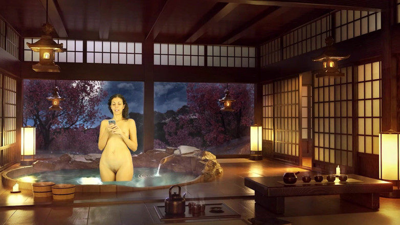 TheoryOfSex: Banyoda sidik cezası. Çıplak okuma. Japon hamamı. Julia V Earth.