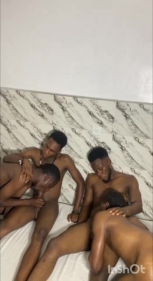 Sweetass132: Two Big Black Dicks Fucks Two Sissy Boys
