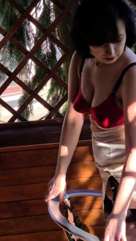 Teasing in the garden