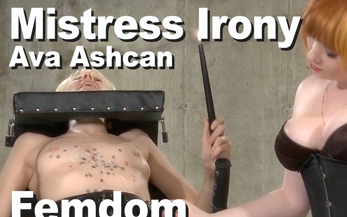Picticon bondage and fetish: Stăpâna Irony &amp; Ava Ashcan Femdom Bondage Hot Wax Punctul culminant...