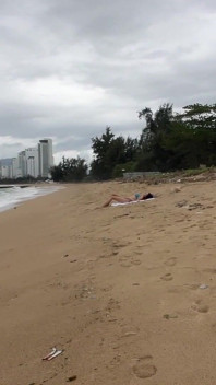 Babe Can I Cum on Your Tits? - Cock Flashing on the Beach