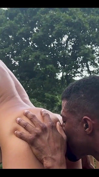 Outdoor Rim Fuck and BBC Creampie