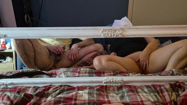 SwitchMixCouple: Masturbating Together in Front of Mirror