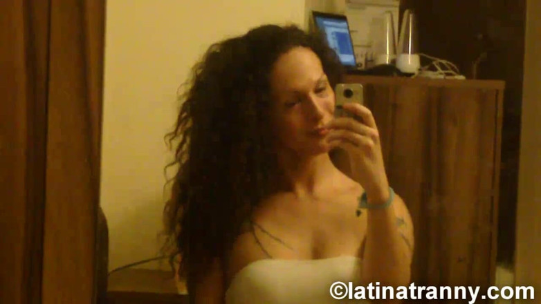 Nikki Montero: Nikki on the mirror being sissy