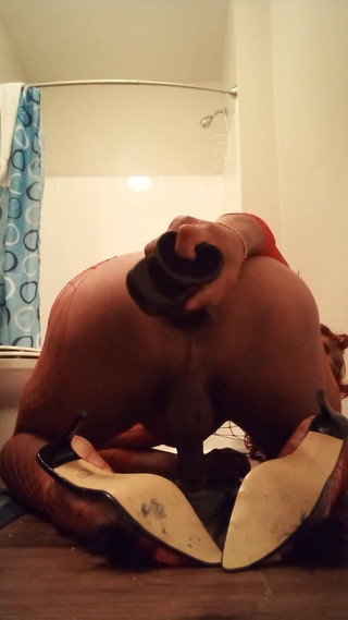 Pharoah Zeus: 11-calowy anal Dildo Sexy Crossdresser Transgender w Czerwony