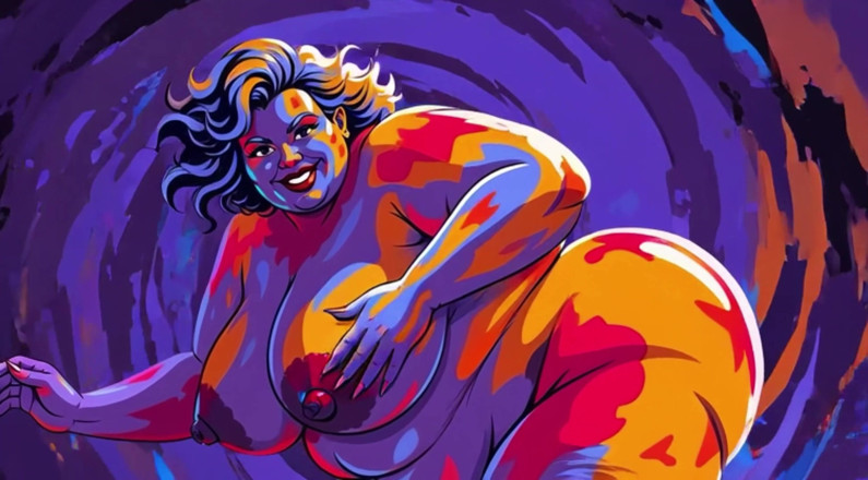AI Porn: Ai BBW Gorlock Woman Nude Dancing